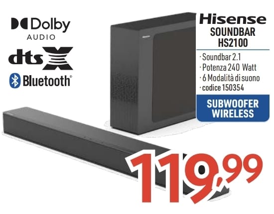 HISENSE SOUND BAR HS2100